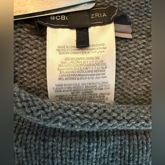 BCBGMaxAzria Charcoal Cowl Neck Sweater - Picture 4 of 7
